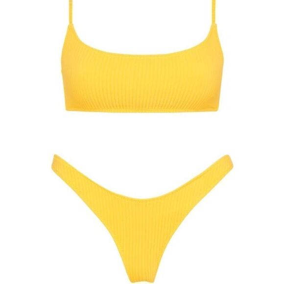 TRIANGL MICA CHEEKY SUNSHINE RIB Bathing Suit NWT NO bag 🍋 - Picture 3 of 6